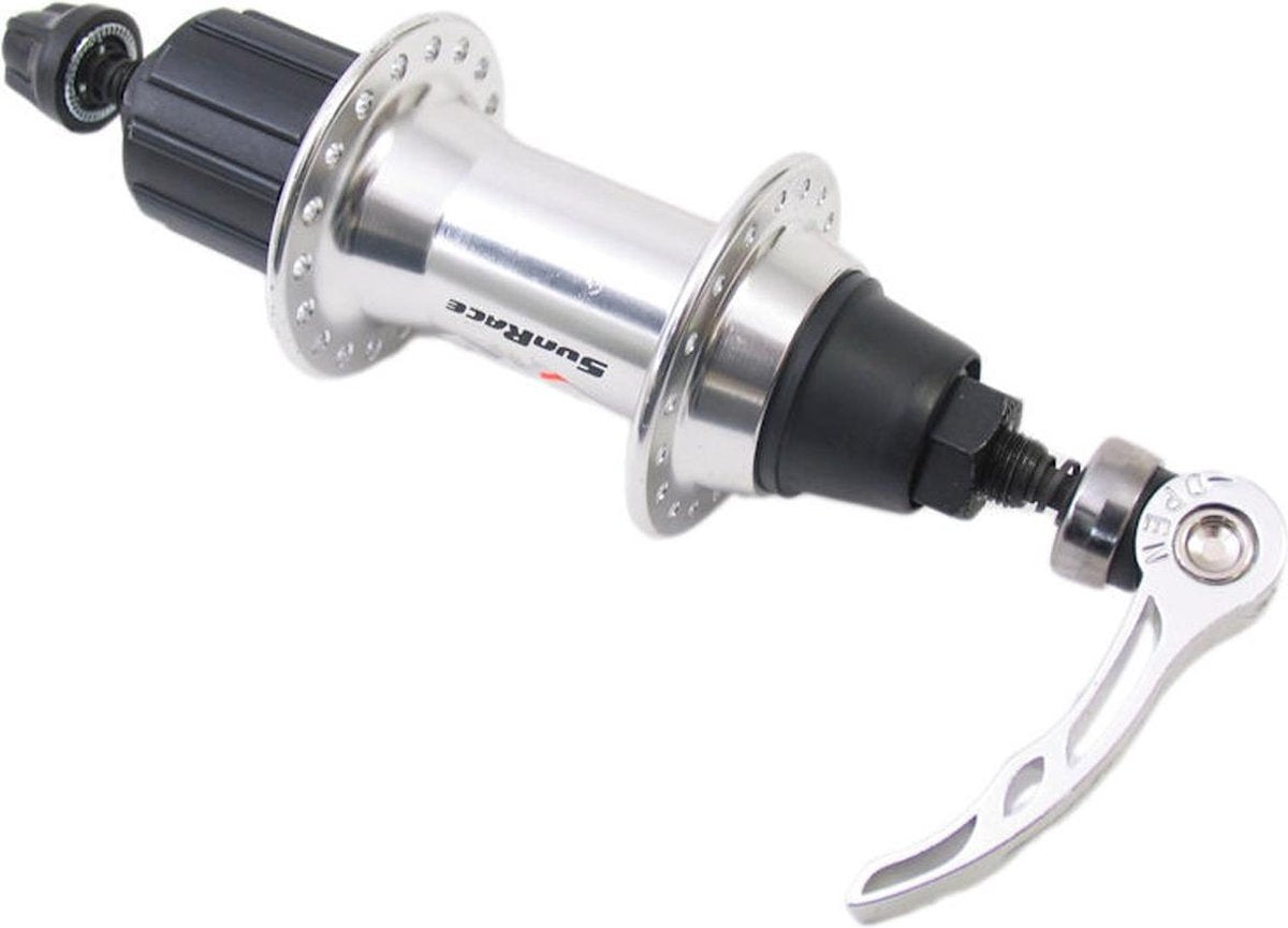 Achternaaf Sunrace HBM53 8/9 speed 36 gaats met snelspanner - zilver