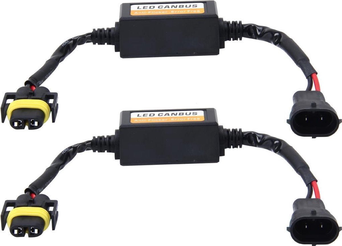 2 STKS H11 / H8 / H9 / H16 / 5202 Auto Auto LED Koplamp Canbus Waarschuwing Foutloze decoderadapter voor DC 9-16V / 20W-40W