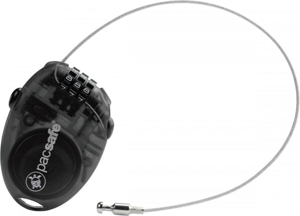 Pacsafe Retractasafe 100-Anti diefstal 3 cijferig Kabelslot-Bruin (Smoke)