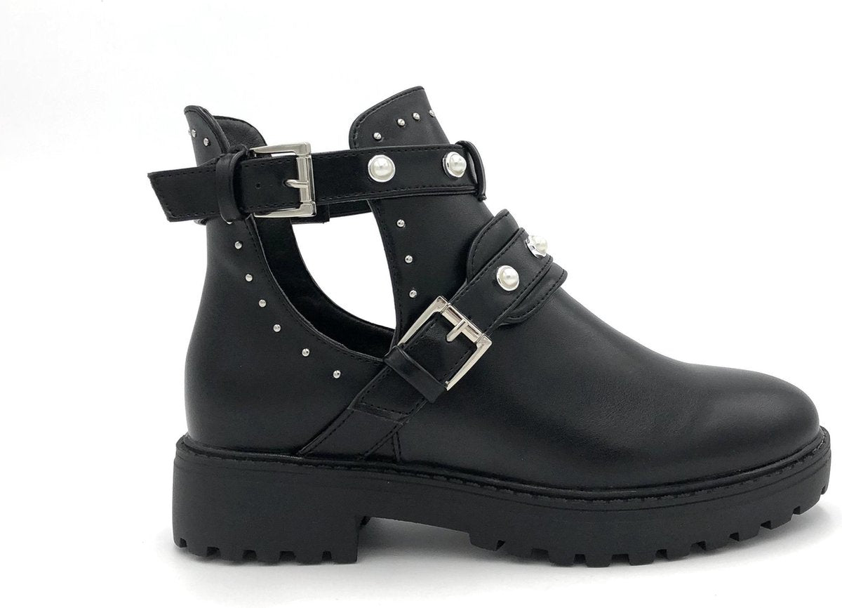 BOOTS MAZA BLACK - Maat 37 - Enkellaars - Cut out Boots - Zwart