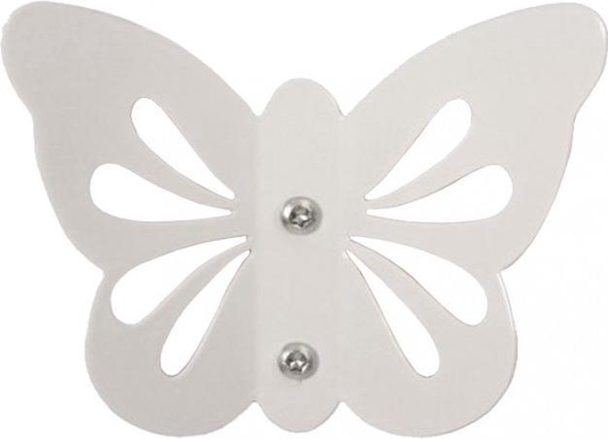 Roommate Butterfly Muurhaak White