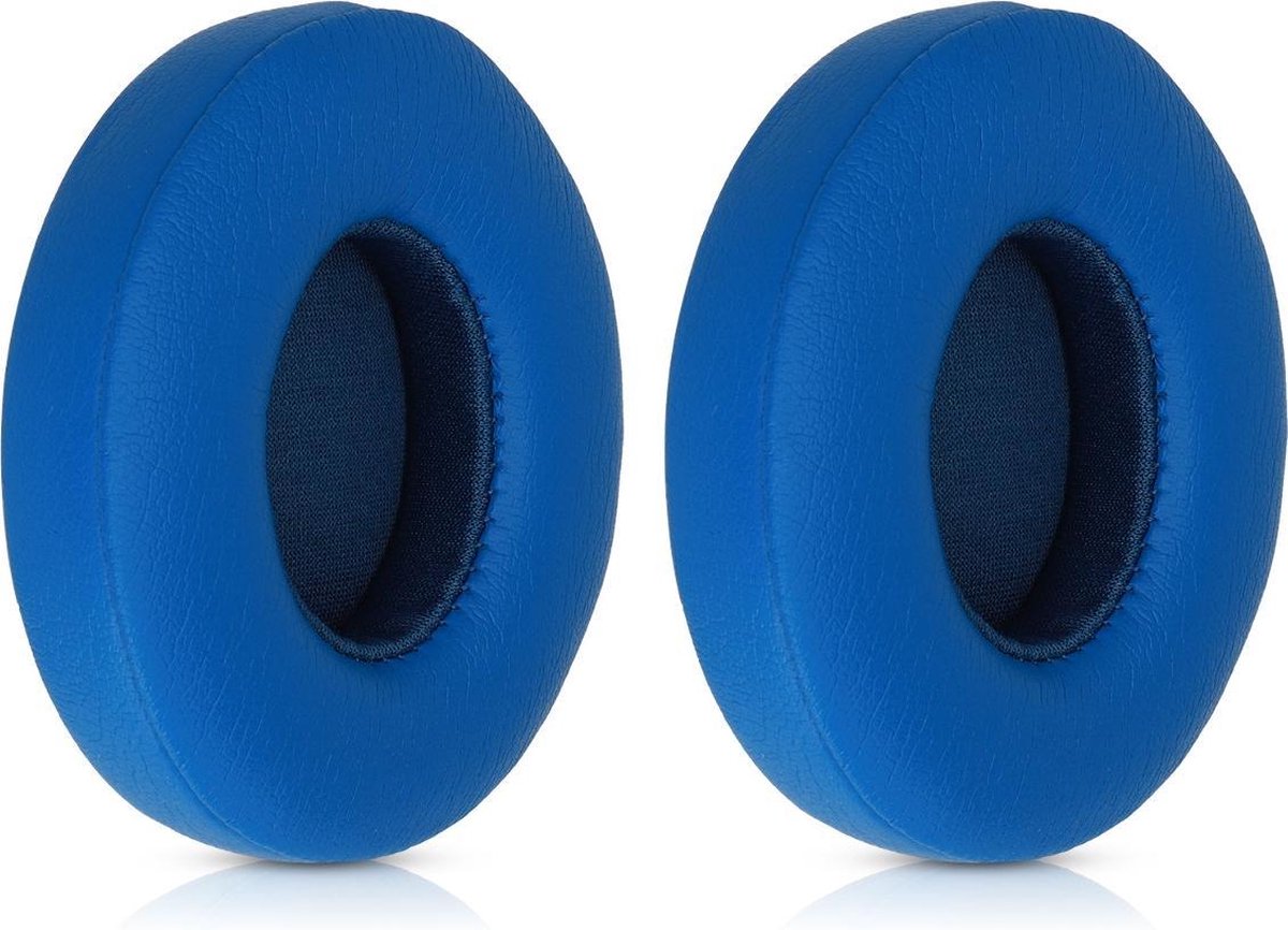 kwmobile 2x oorkussens voor Beats Solo 2 Wireless / 3 koptelefoons - imitatieleer - voor over-ear-koptelefoon - lichtblauw