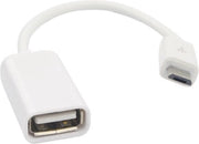 Coretek USB Micro B (m) naar USB-A (v) OTG adapter - USB2.0 - tot 1A / wit - 0
