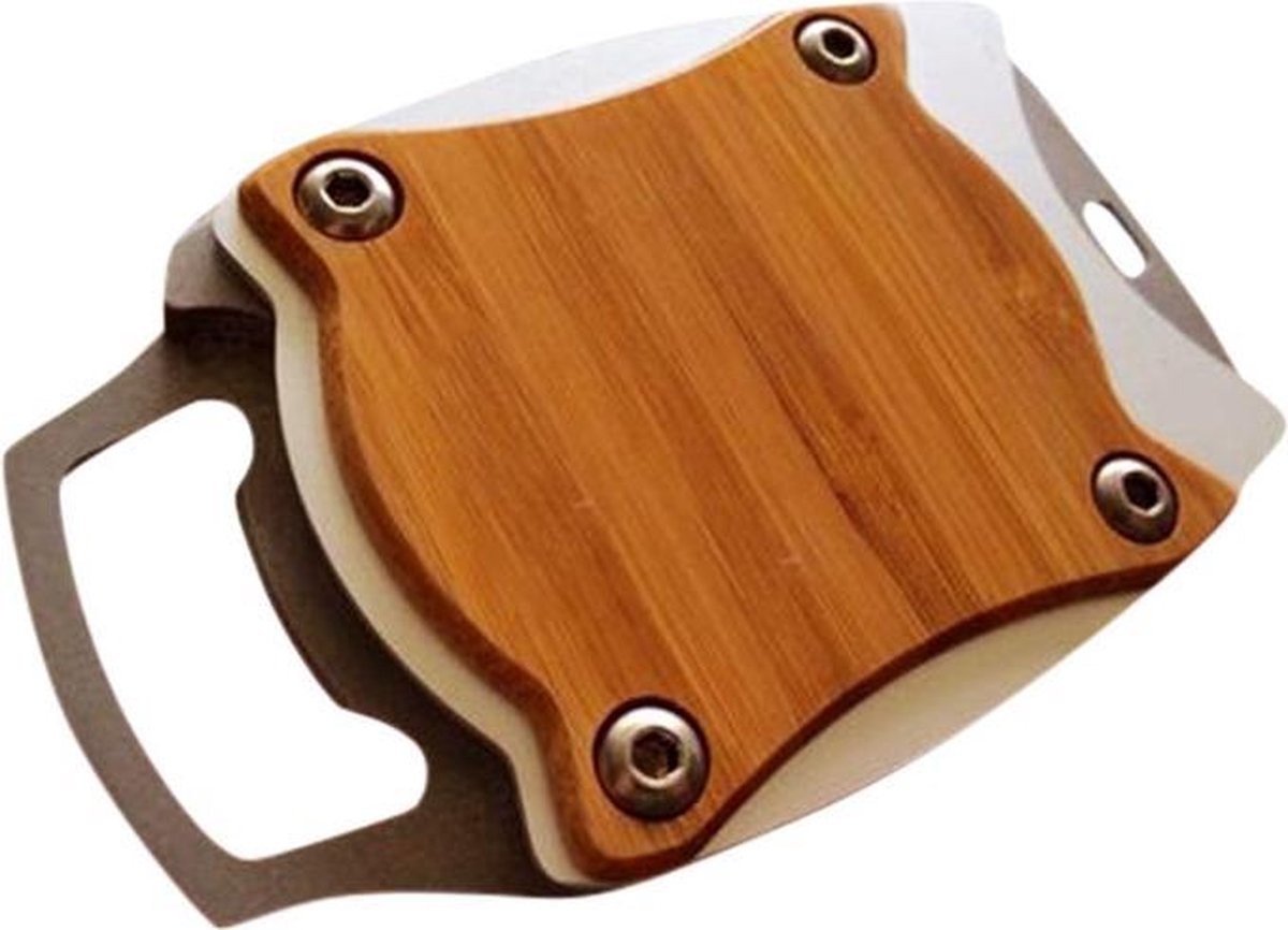 Viatel -Blikopener topless - Anti snijrand - Multifunctionele blik opener - Can opener - Wood Topless Blikopener-Bar Tool-Safe Cut Can Opener wordt de bus geopend als geheel