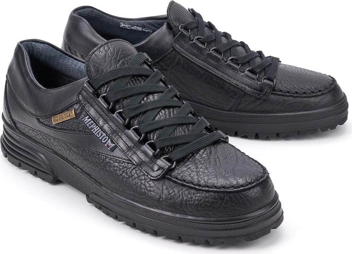 Mephisto BREAK GORE Heren Veterschoen - Zwart - Waterdicht - maat 43.5