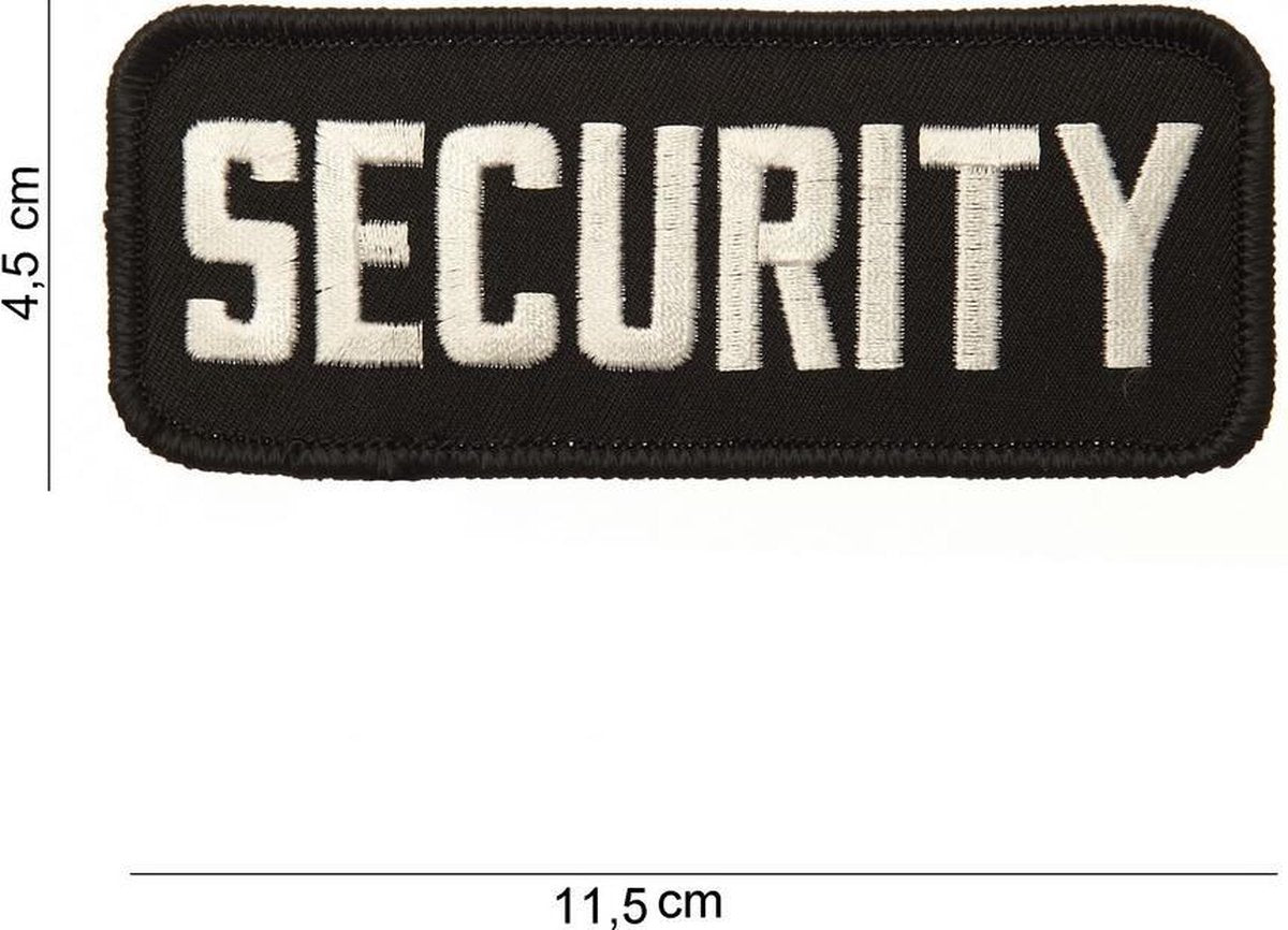 Embleem stof security (dun)