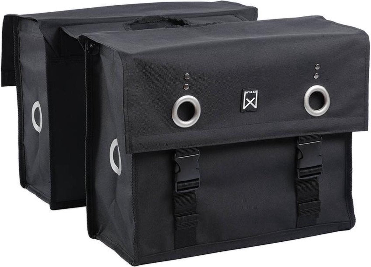 Dubbele Krantentas 52 liter - Zwart