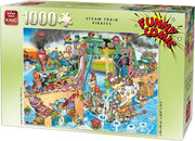 Funny Comic Puzzel 1000 Stukjes STEAM TRAIN PIRATES
