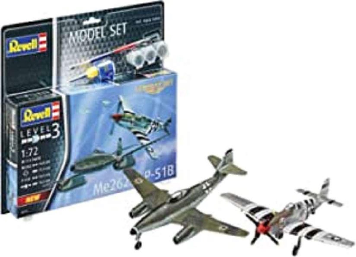 1:72 Revell 63711 Combat Set Me262 & P-51B Mustang - Model Set Plastic kit