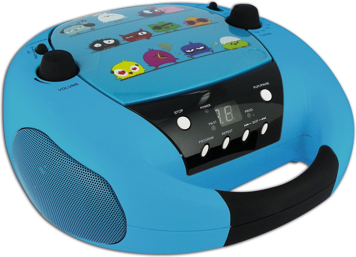 Bigben Draagbare CD-Speler Vogeltjes - Blauw