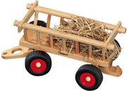 Fagus houten speelvoertuig hooiwagen 29cm