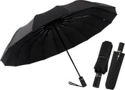 Beefree Automatische MONSTER Stormparaplu met 16 panelen Ø 104 cm - Zwart