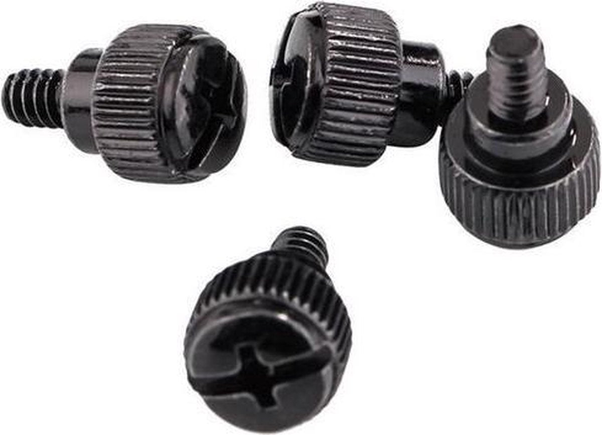 WiseGoods Premium PC Schroeven - Computer Behuizing Duimschroeven - Geschikt voor Philips - Multifunctioneel - 3.5 x 6mm - Zwart