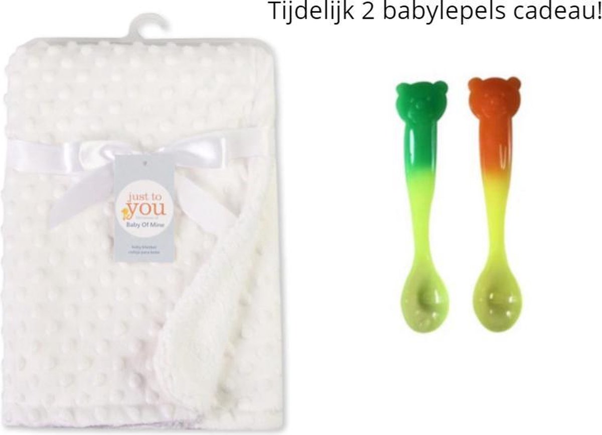 Super zacht baby dekentje bestaat uit één laag. Een mooi 100% biologisch katoen ademend dekentje in een licht witte kleur
