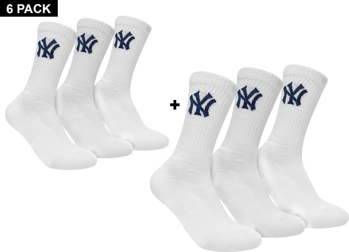 New York Yankees - 6-Pack Crew Socks - Wit - Algemeen - maat  35 - 38