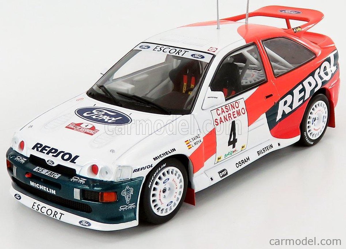 Ford Escort RS Cosworth - Rally San Remo 1996 - Carlos Sainz - Ixo modelauto 1:24