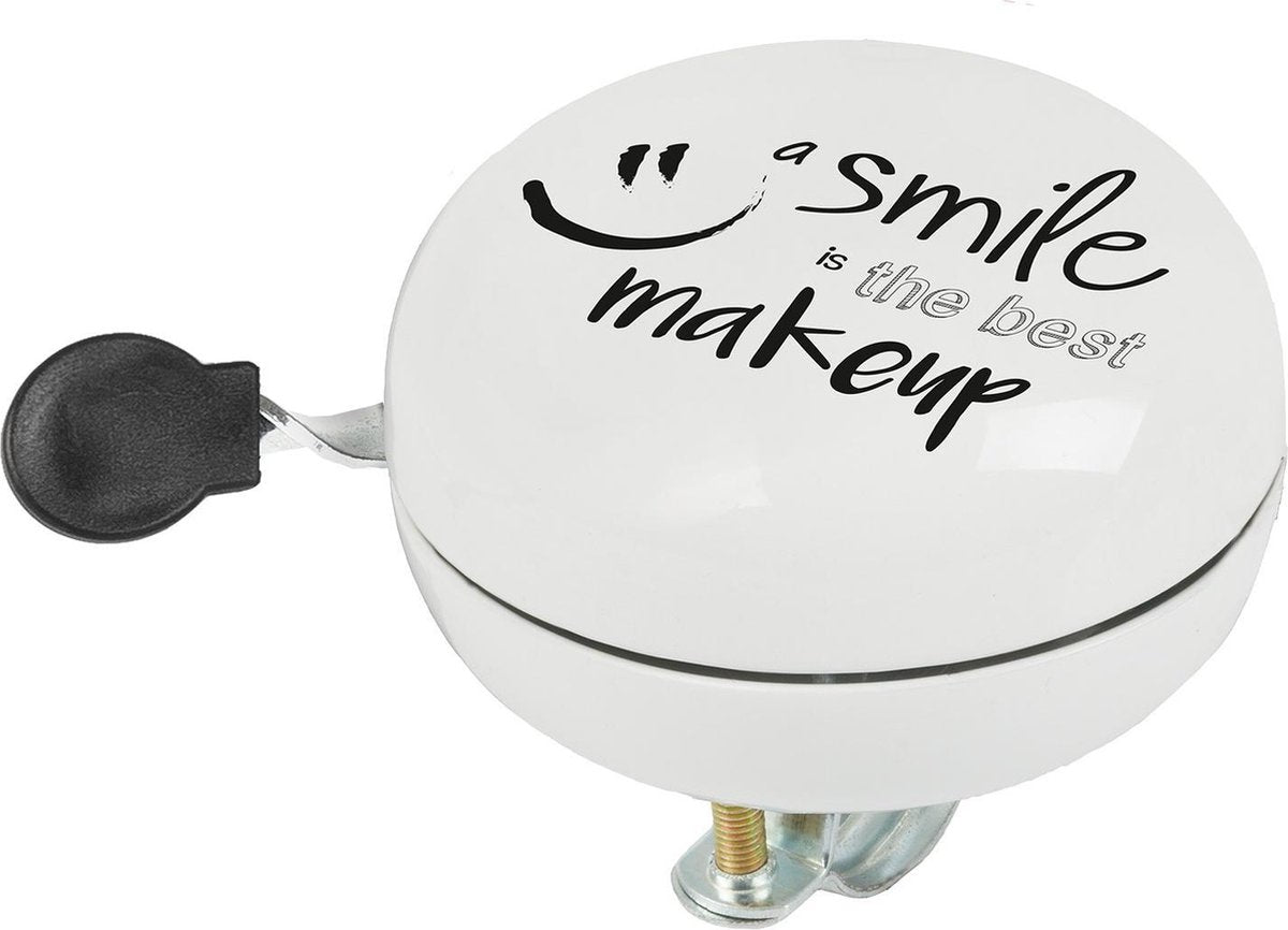 M-Wave Fietsbel 80mm | Ding-Dong geluid | Smile is the best Makeup