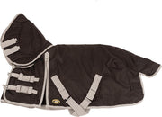 MHS Winterdeken Twist 300gr Afneembare Hals Zwart 80cm