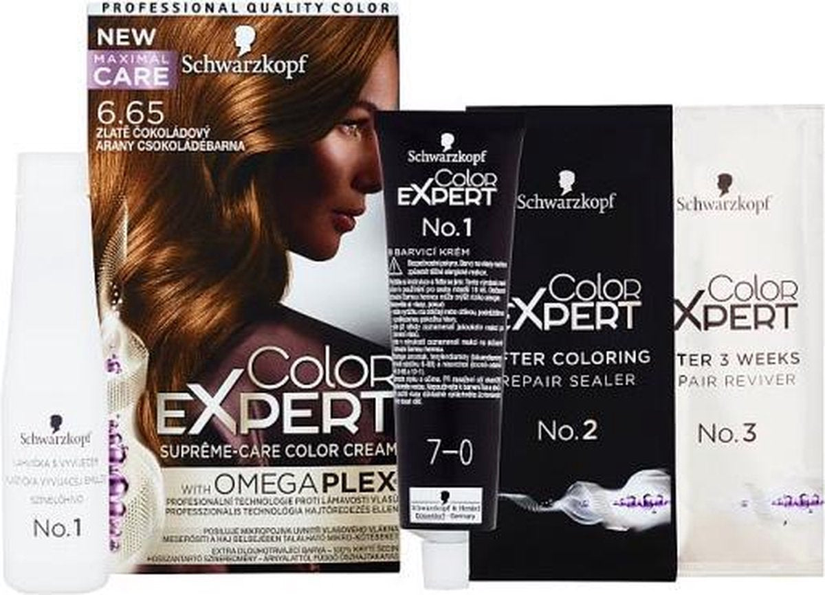 6-65 GOUDEN CHOCOLADE | SCHWARZKOPF COLOR EXPERT HAARKLEUR Voordeelpak 3x