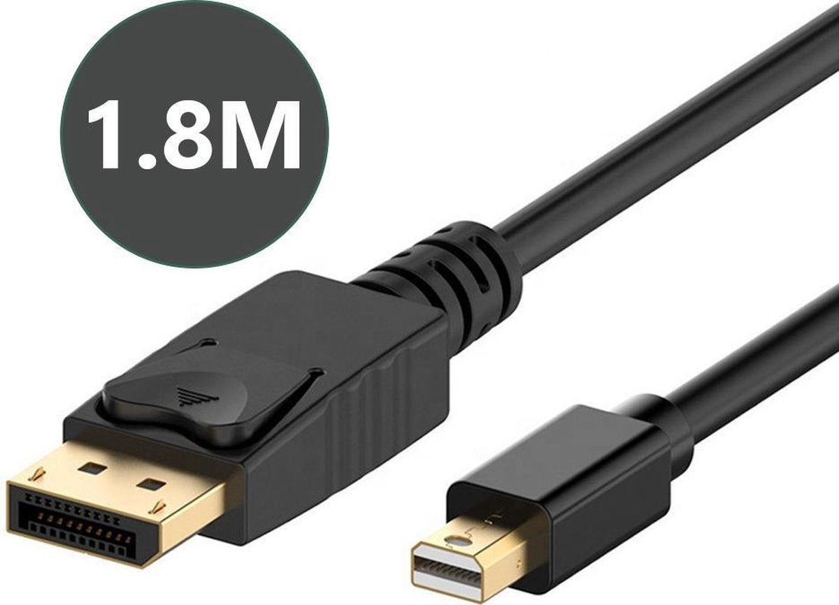 Mini Displayport naar Displayport - Thunderbolt - 1.8 Meter - Ondersteunt 4K