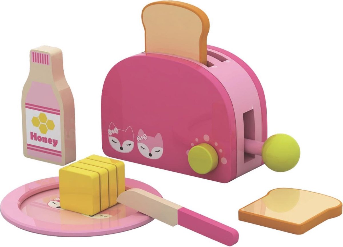 Jumini houten broodrooster set hout (toaster set)