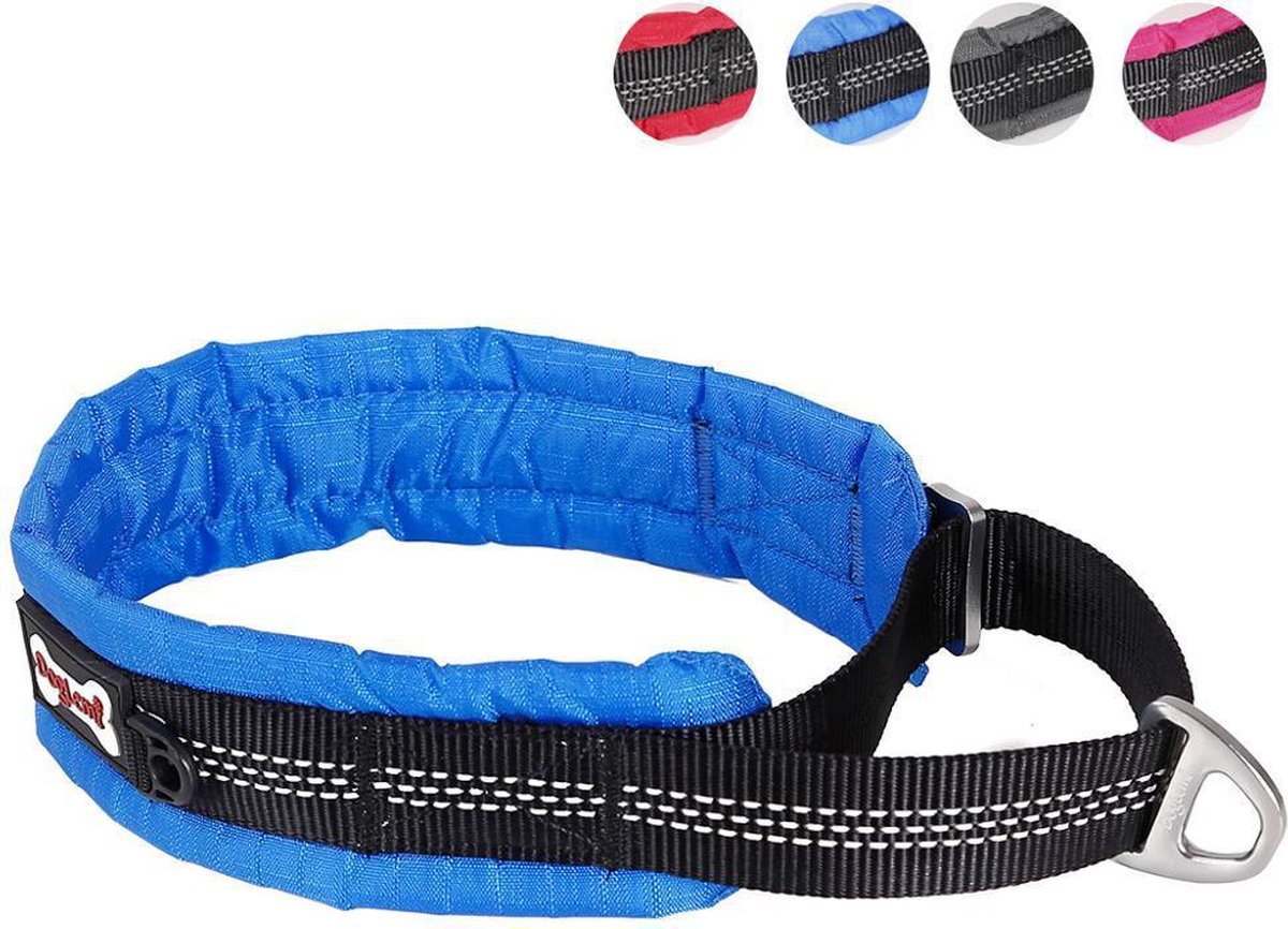 Comfortabele reflecterende halsband voor honden - XS - BLAUW