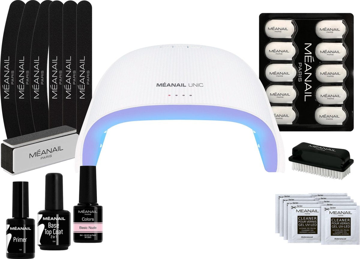 Gellak - MEANAIL® Starterset - UV/LED lamp 48W - Gel nagellak - Basic Nude