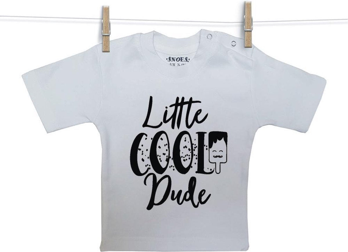 Baby Shirt wit korte mouw Snoes Cool little Dude 50/56