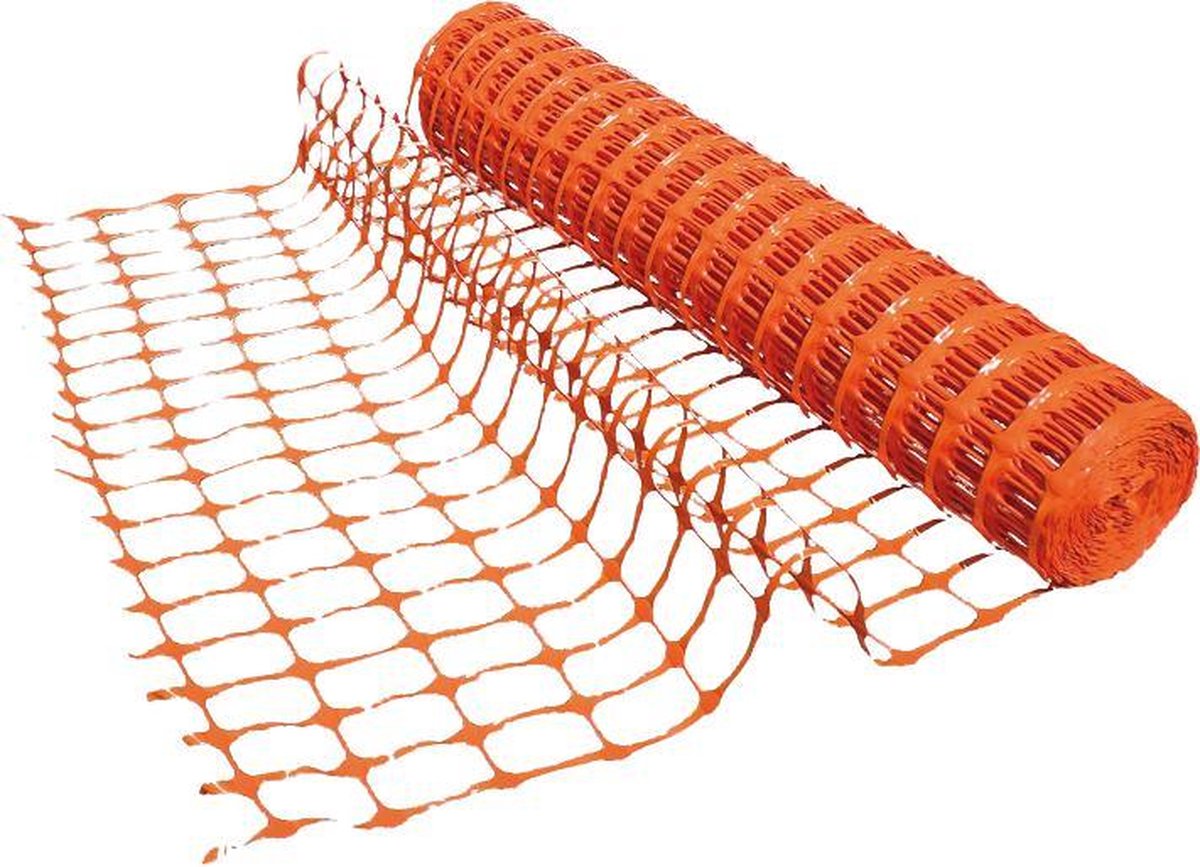 Afzetgaas op rol - 50m x 1m - afzetmateriaal - Oranje