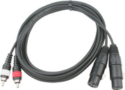 Hilec Audio Kabel RCA naar XLR - Tulp Kabel naar XLR Female Kabel - 3m