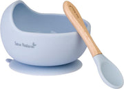 Saro Eetset Wave Hout Blauw 2-delig