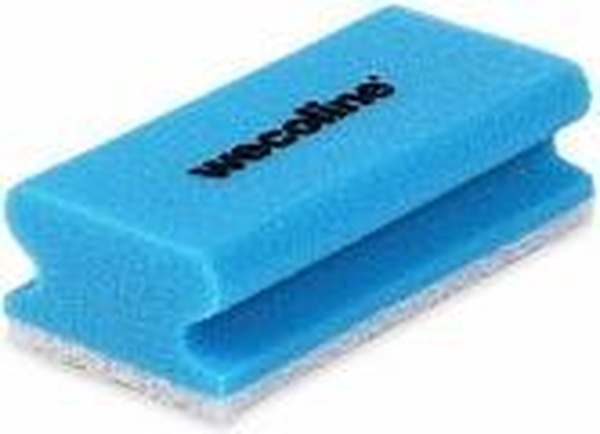 Schuurspons met handgreep blauw en wit vlies - 13060000