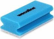 Schuurspons met handgreep blauw en wit vlies - 13060000