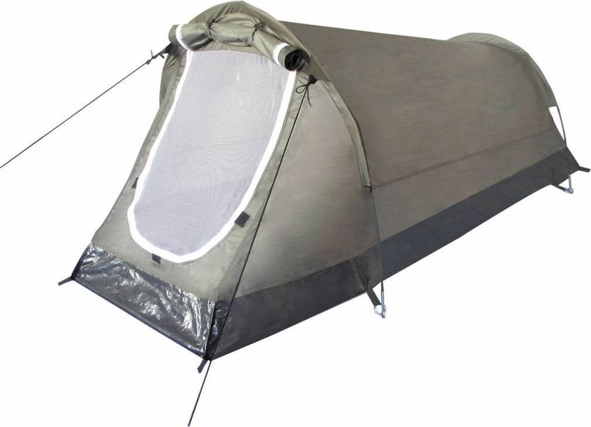 Mfh Tunneltent  220 X 130 X 100 Cm - Army/ Legergroen - 2 Persoons