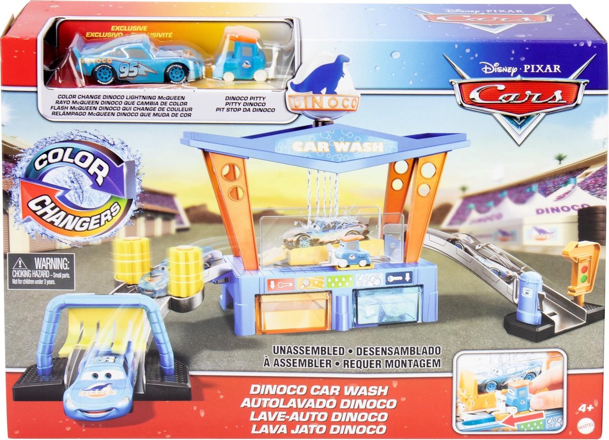 Cars Color Change Dinoco Autowasserette Speelset