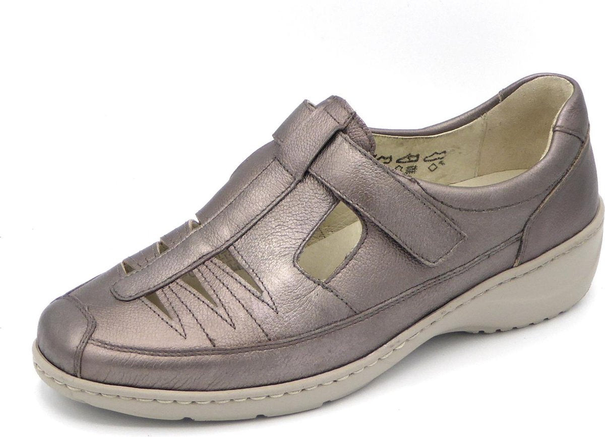 Waldläufer Dames Bandschoen 607501-125-090 Lichtbrons metallic - Kya wijdte K - Maat 4