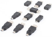 NÖRDIC USB2-100 Set van 10 verschillende USB-adapters