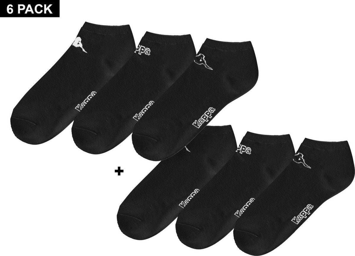 Kappa - Logo Trex 6-Pack - Zwart - Algemeen - maat  35 - 38