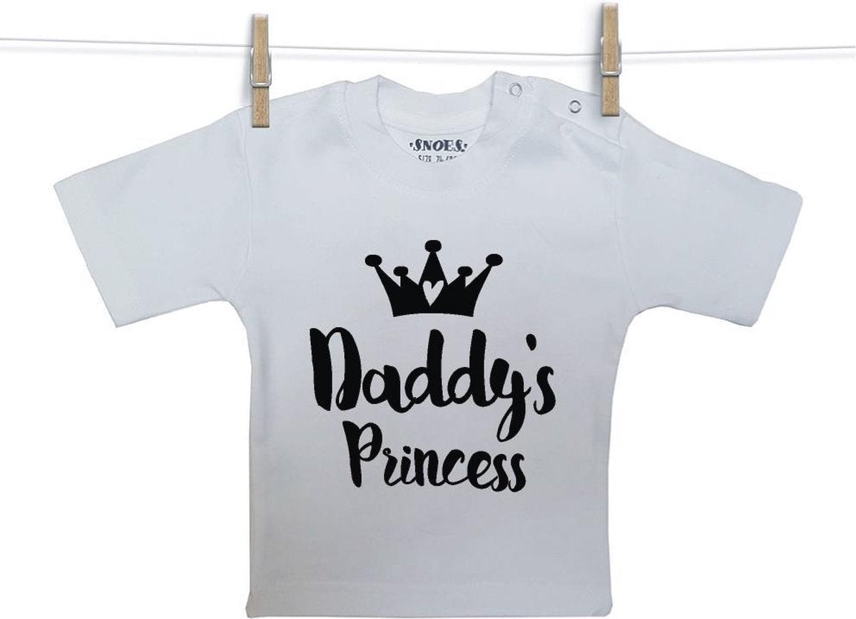 Baby Shirt wit korte mouw Snoes Daddy's Princess 50/56