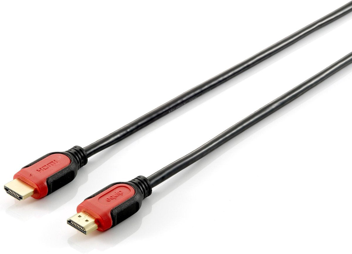 Equip - 1.4 High Speed HDMI kabel - 1 m - Zwart/Rood