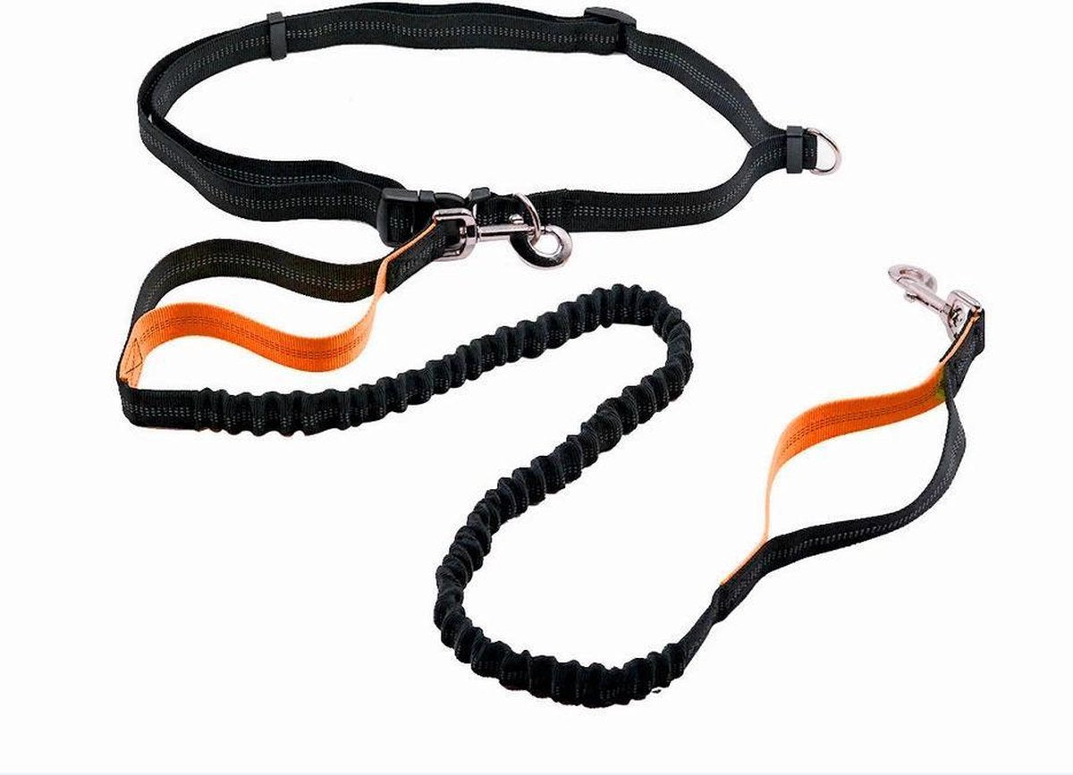 KCMultisupplies - Hardloopriem Hond – Heupriem – Hardlopen – Dog Running Leash – Oranje