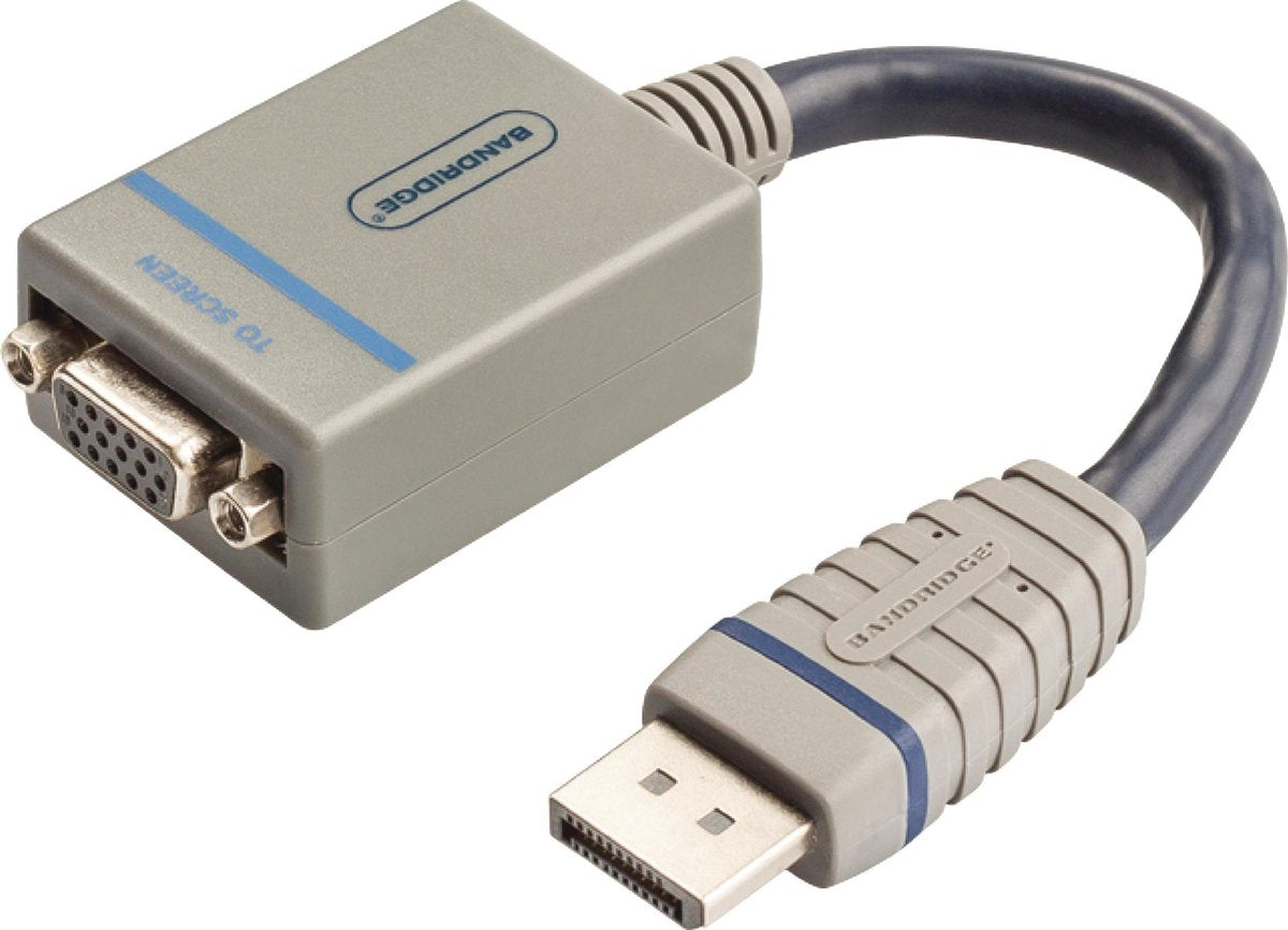 Bandridge - Displayport naar VGA Beeldscherm Adapter - grijs