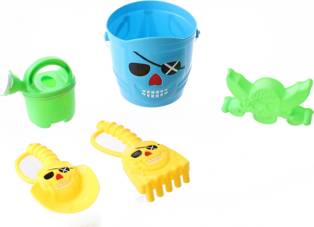 Happy People Strandspeelgoed Set Piraat 15 Cm 5-delig Blauw
