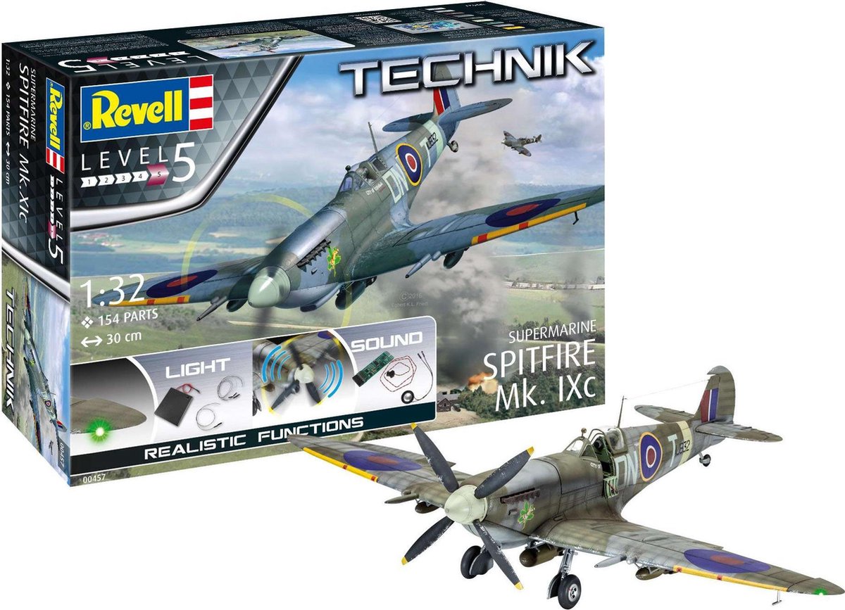 1:32 Revell 00457 Supermarine Spitfire Mk.IXc - Technik Plastic kit