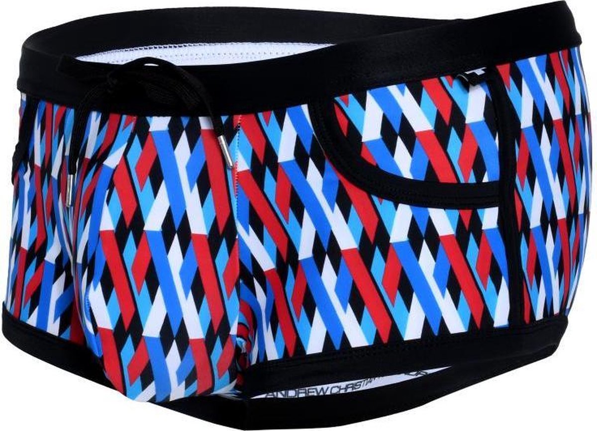 Andrew Christian Holiday Pocket Trunk Zwembroek Zwart - MAAT XL - Heren Ondergoed - Boxershort voor Man - Mannen Boxershort