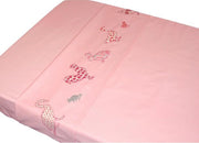 Taftan Kip en Vrienden - Wieglakentje 100x80 cm - Roze