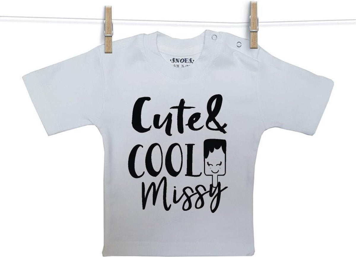 Baby Shirt wit korte mouw Snoes Cool little Missy 62/68