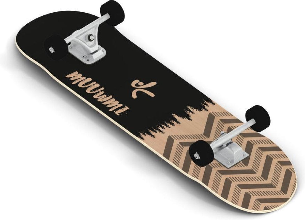 Muuwmi Skateboard Forest 20 X 79 Cm Hout Zwart/bruin