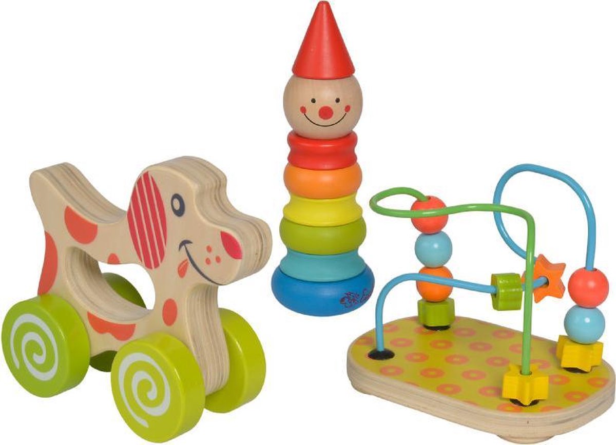 Eichhorn Houten Motorisch speelgoed Set  3stuks