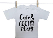 Baby Shirt wit korte mouw Snoes Cool little Missy 50/56